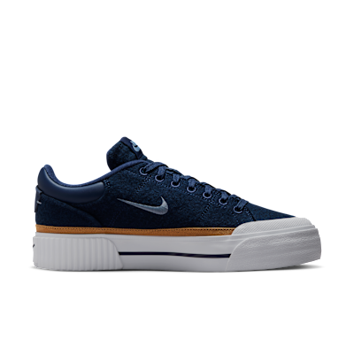 Lookbook (W) Nike Court Legacy Lift Midnight Navy/Flex/Putih/Ashen Slate. FZ2606-400
