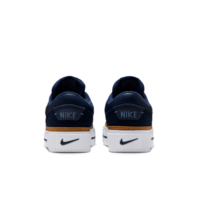 Details for (W) Nike Court Legacy Lift Midnight Navy/Flex/Putih/Ashen Slate. FZ2606-400