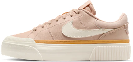 (Women) Nike Court Legacy Lift Sneakers Shimmer/Pale Ivory/Fallen/Chalk DM7590-202 (Women) Nike Court Legacy Lift Sneakers Shimmer/Pale Ivory/Fallen/Chalk DM7590-202