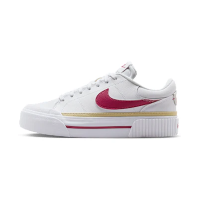 (W) Nike Court Legacy Lift White/Team Gold/Sweet Beet