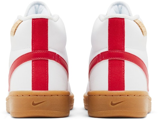 (Women) Nike Court Royale 2 Mid 'White Siren Red Gum' CT1725-101 Details for (Women) Nike Court Royale 2 Mid 'White Siren Red Gum' CT1725-101
