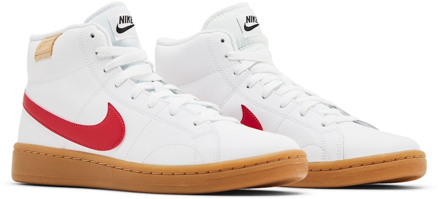 (Women) Nike Court Royale 2 Mid 'White Siren Red Gum' CT1725-101 Cheap (Women) Nike Court Royale 2 Mid 'White Siren Red Gum' CT1725-101