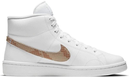 (W) Nike Court Royale 2 Mid 'Blanco con Swoosh de Piel de Serpiente' DD9666-100 Order (W) Nike Court Royale 2 Mid 'Blanco con Swoosh de Piel de Serpiente' DD9666-100