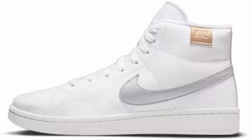 (Women) Nike Court Royale 2 Mid-Top Sneakers White/Silver CT1725-103 (Women) Nike Court Royale 2 Mid-Top Sneakers White/Silver CT1725-103