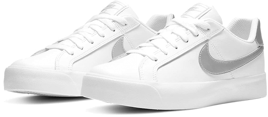 (Women) Nike Court Royale AC 'White Metallic Silver' AO2810-114 Lookbook (Women) Nike Court Royale AC 'White Metallic Silver' AO2810-114
