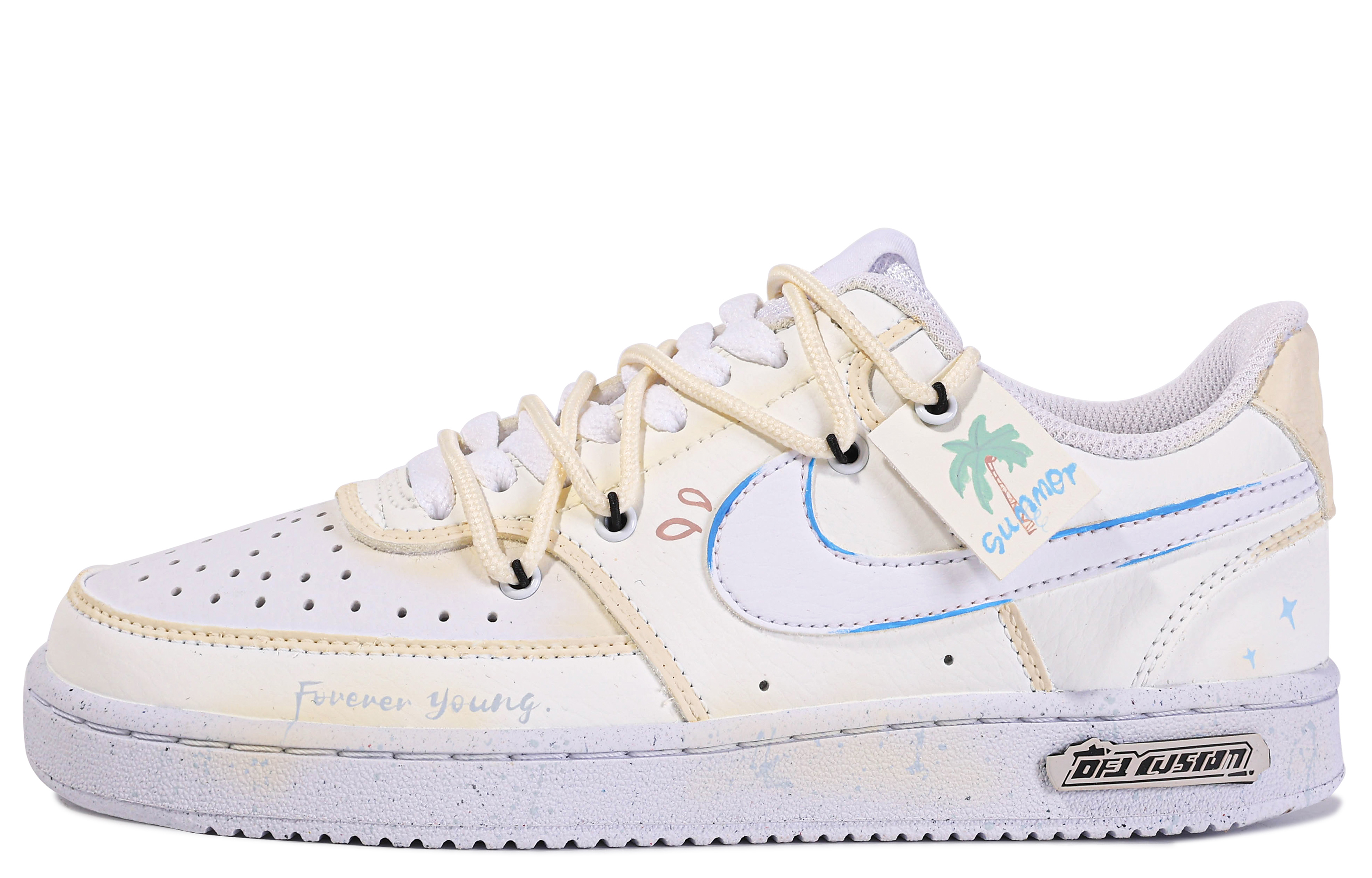 (W) Nike Court Vision 1 'Hawaiian Summer Graffiti - Light Yellow'