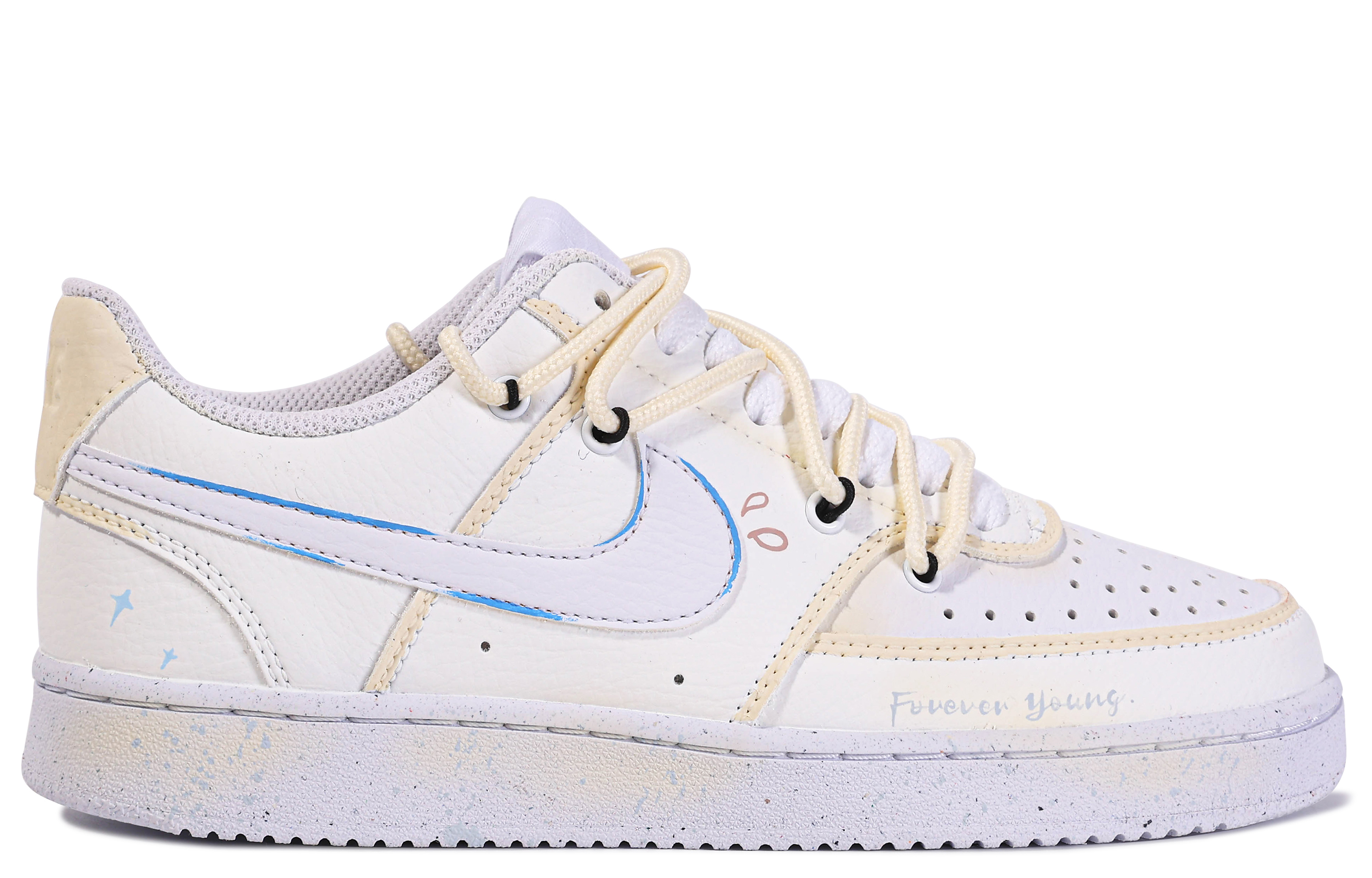 (W) Nike Court Vision 1 'Hawaiian Summer Graffiti - Light Yellow' 圖 3