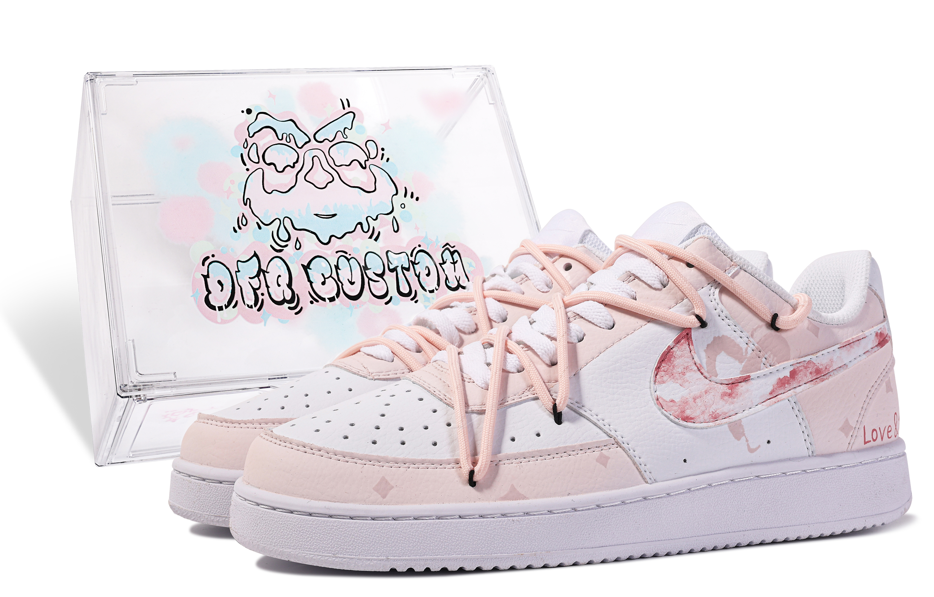 Buy (Women) Nike Court Vision 'Custom Cloud Graffiti Fade' CD5434-100-465184