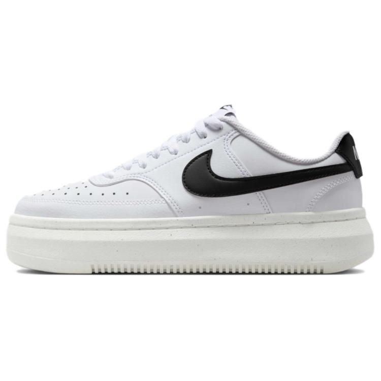 (Women) Nike Court Vision Alta Low Sneakers Women’s White/Black - Comfortable & Durable. DZ5394-107