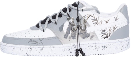 (Women) Nike Court Vision Low 'Ink Bamboo Graffiti' CD5434-100-474216 (Women) Nike Court Vision Low 'Ink Bamboo Graffiti' CD5434-100-474216