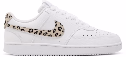(Women) Nike Court Vision Low 'Leopard Swoosh - White' DD9665-100 (Women) Nike Court Vision Low 'Leopard Swoosh - White' DD9665-100
