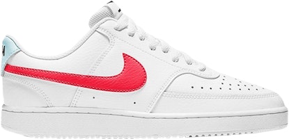 (Women) Nike Court Vision Low 'White Bright Crimson' CD5434-106 (Women) Nike Court Vision Low 'White Bright Crimson' CD5434-106