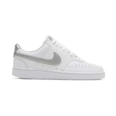 (W) Nike Court Vision Low 'White Metallic Silver'