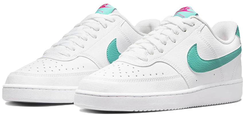 (Women) Nike Court Vision Low 'White Washed Teal' DR9885-100 Lookbook (Women) Nike Court Vision Low 'White Washed Teal' DR9885-100