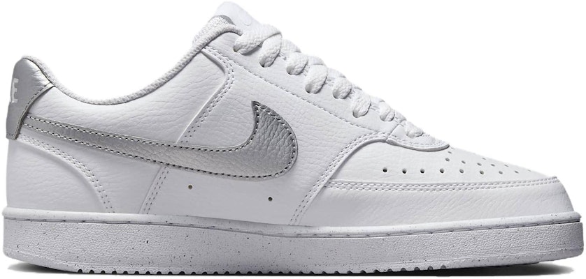 (Women) Nike Court Vision Low Next Nature 'White Metallic Silver' DH3158-108 Order (Women) Nike Court Vision Low Next Nature 'White Metallic Silver' DH3158-108