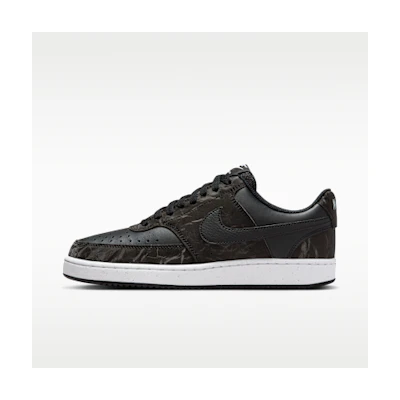 (W) Nike Court Vision Low Next Nature Black/White/Black