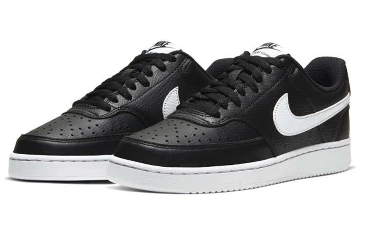 (W) Nike Court Vision Low-Top Sneakers Black/White 圖 3