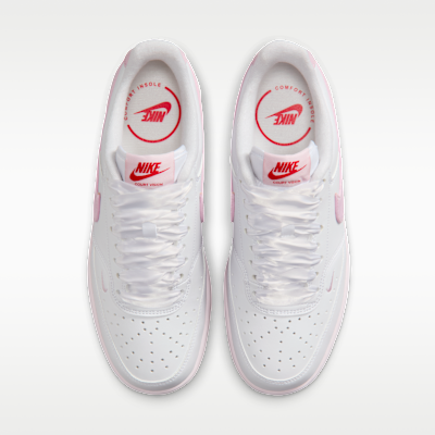 Shop (W) Nike Court Vision Low Putih/Merah Crimson/Merah Jambu Mutiara/Buih Merah Jambu IR0797-100