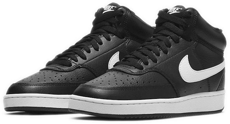 (Women) Nike Court Vision Mid 'Black White' CD5436-001 Lookbook (Women) Nike Court Vision Mid 'Black White' CD5436-001