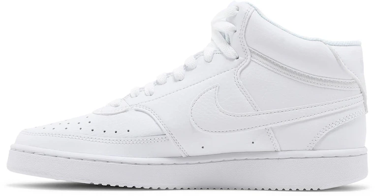 (Women) Nike Court Vision Mid 'Triple White' CD5436-100 Lookbook (Women) Nike Court Vision Mid 'Triple White' CD5436-100