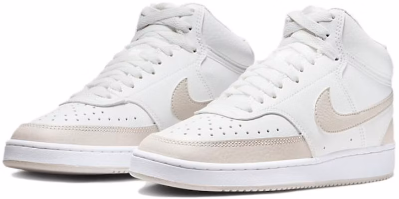 (Women) Nike Court Vision Mid 'White Light Orewood Brown' CD5436-106 Lookbook (Women) Nike Court Vision Mid 'White Light Orewood Brown' CD5436-106
