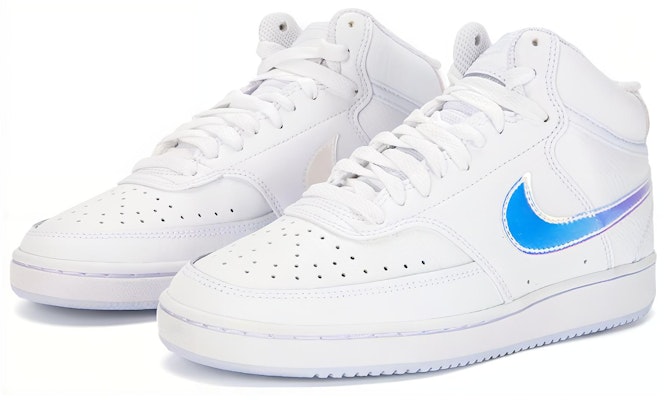 (Women) Nike Court Vision Mid 'White Iridescent' FD0819-100 Lookbook (Women) Nike Court Vision Mid 'White Iridescent' FD0819-100