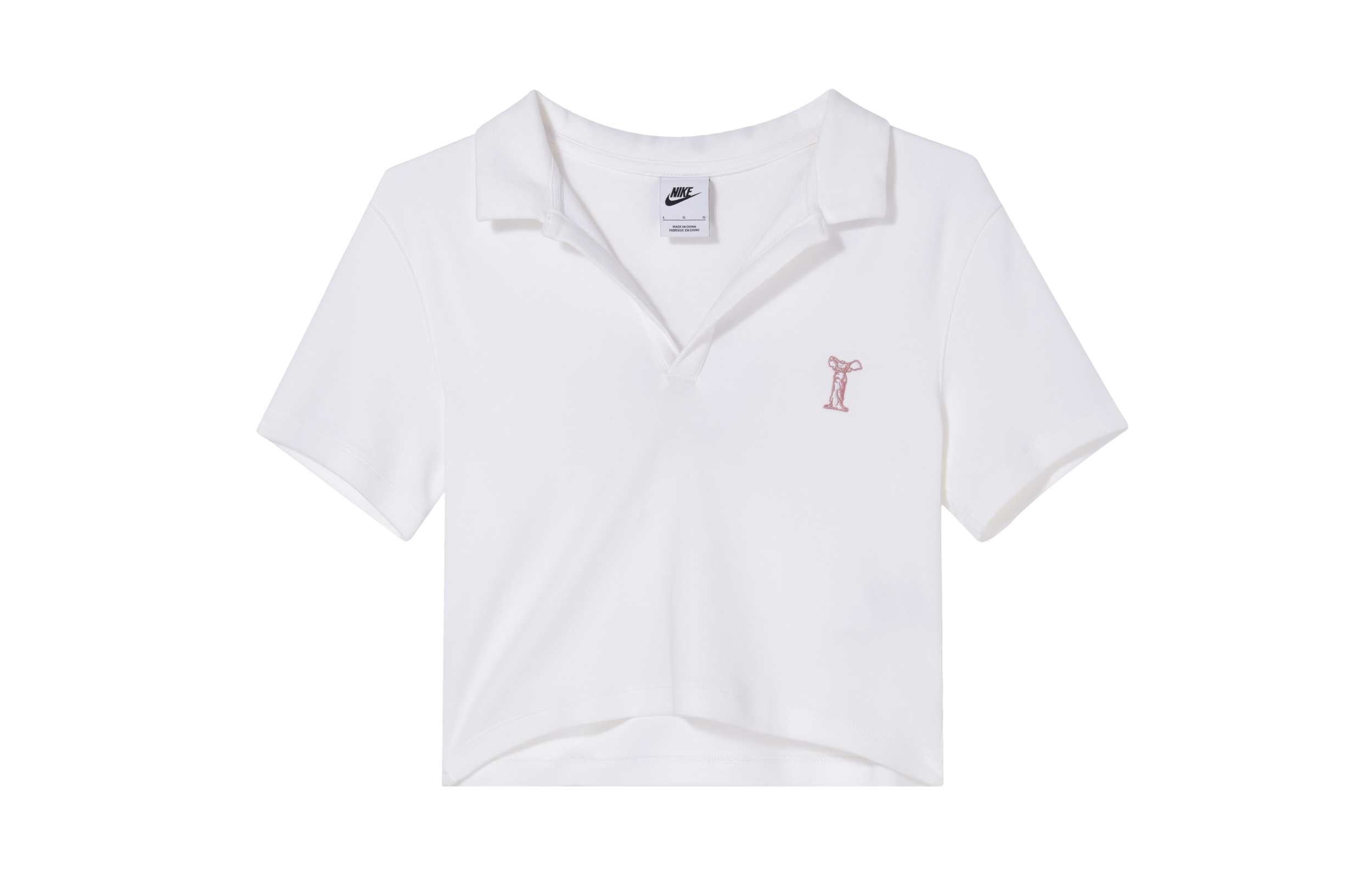 (Women) Nike Cropped Sportswear Slim Fit Polo T-Shirt White HJ6852-100