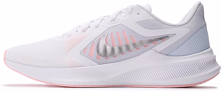women-nike-downshifter-10-low-running-shoes-fashion-comfort-pink-white-ci-9984-007
