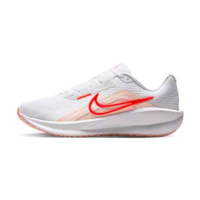 (W) Nike Downshifter 13 Sneakers White/Washed Coral/Bright Crimson