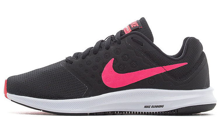 (Women) Nike Downshifter 7 Damping Non Slip Color Matching Black/Pink 852466-008