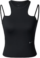 (Women) Nike Dri-FIT Black Sleeveless Tank Top with Logo. DX6488-010 (Women) Nike Dri-FIT Black Sleeveless Tank Top with Logo. DX6488-010