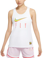 (Women) Nike Dri-FIT Fly Reversible Basketball Tank Top White DM7905-106 (Women) Nike Dri-FIT Fly Reversible Basketball Tank Top White DM7905-106