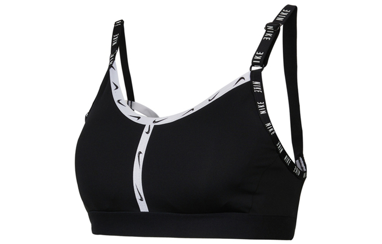 (Women) Nike Dri-FIT Indy Black Low Support U-Neck Colorblock Sports Tank Top DD1354-010