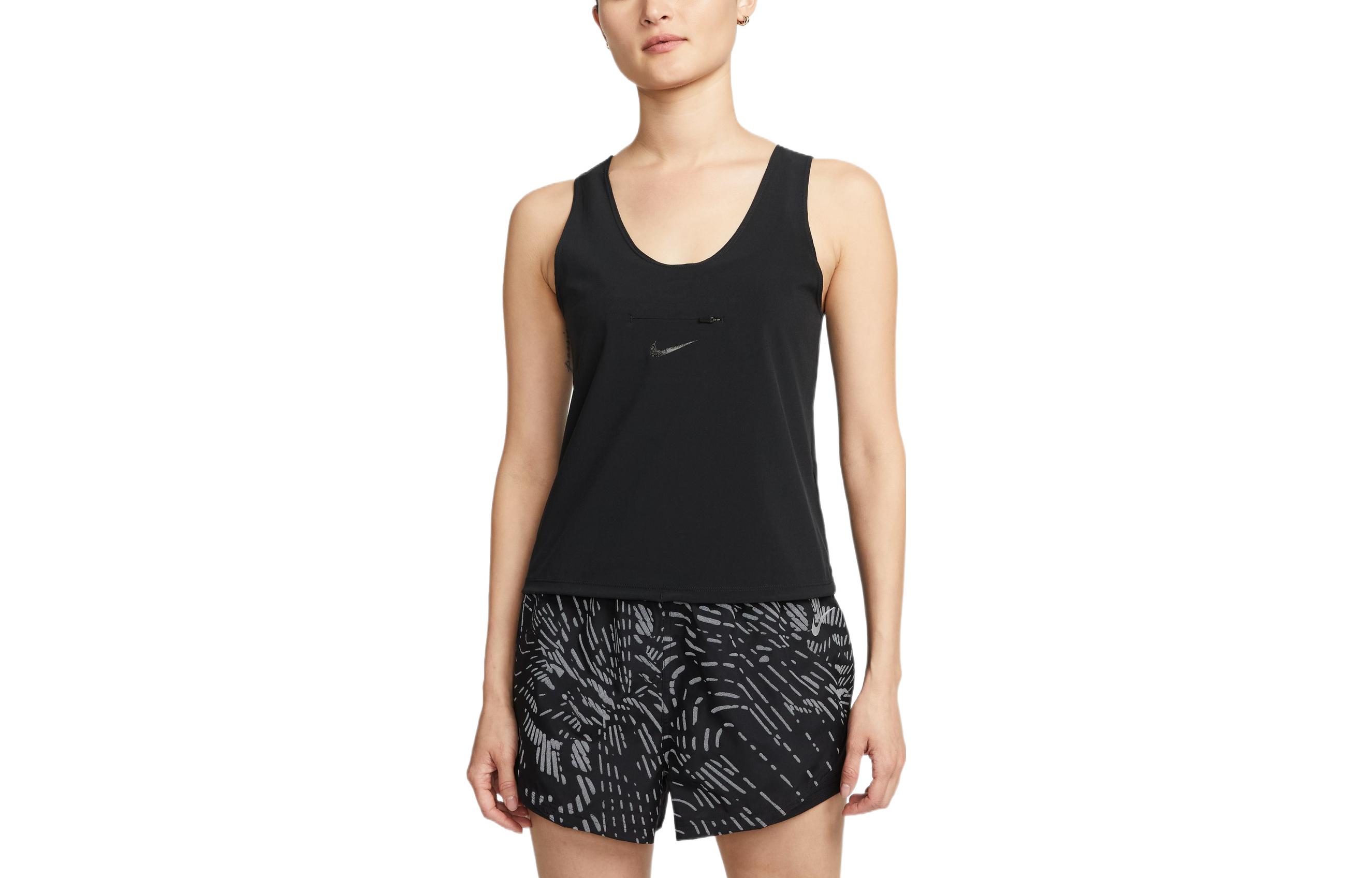 (Women) Nike Dri-FIT Run Division Logo Print Running Tank Top Black DM7752-010