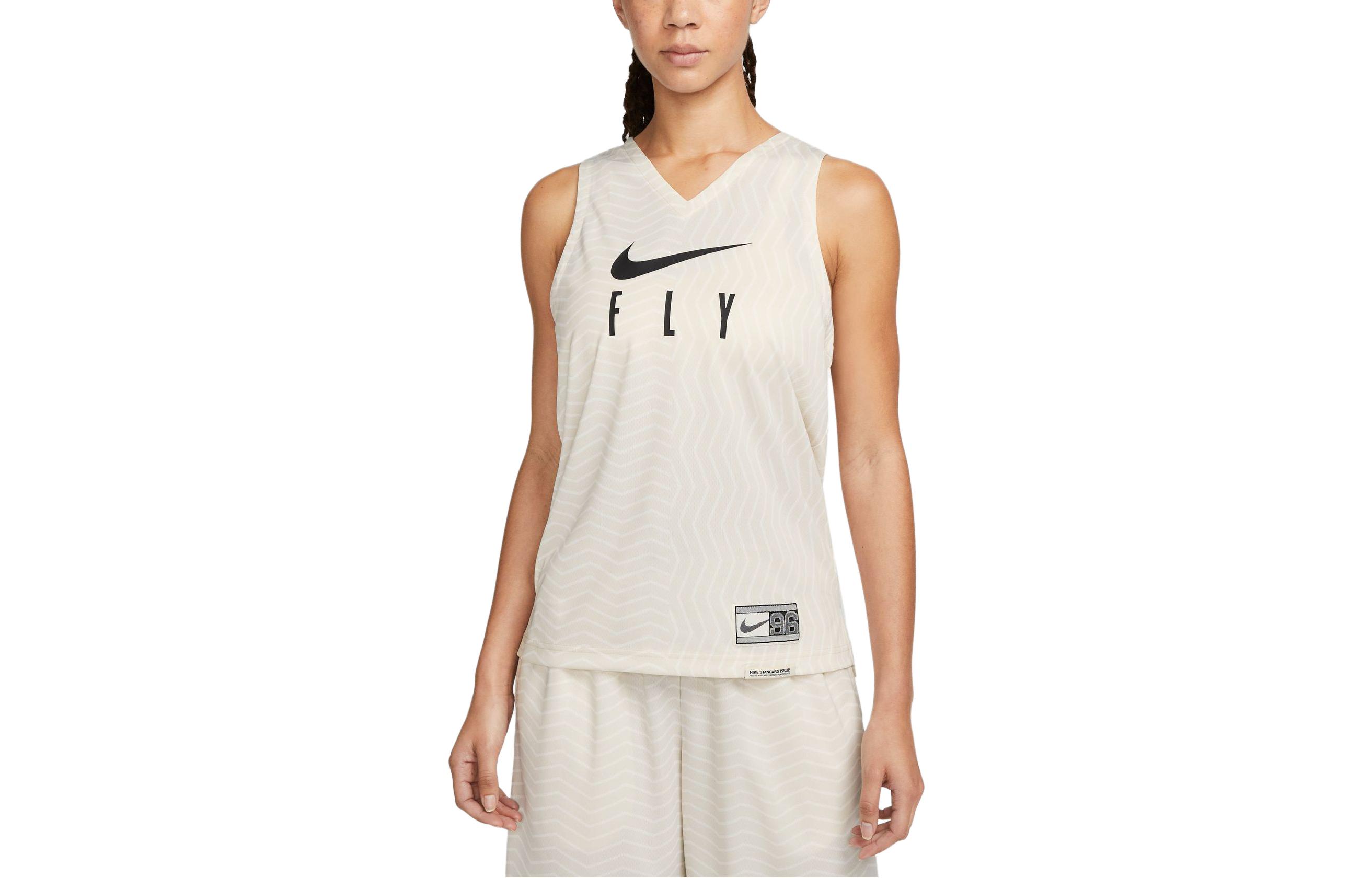 (Women) Nike Dri-Fit Split Hem Basketball Tank Top Sail White DX0552-133