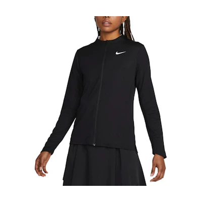 (Women) Nike Dri-Fit UV Advantage Logo Print Slim Fit Long Sleeve Jacket Women Black DX1489-010