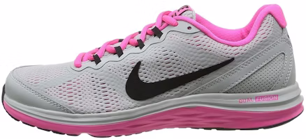(Women) Nike Dual Fusion 3 Low-Top Gray/Pink 654446-012 (Women) Nike Dual Fusion 3 Low-Top Gray/Pink 654446-012
