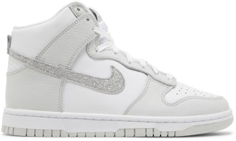 (Women) Nike Dunk High 'Silver Glitter Swoosh' FJ4578-100 (Women) Nike Dunk High 'Silver Glitter Swoosh' FJ4578-100