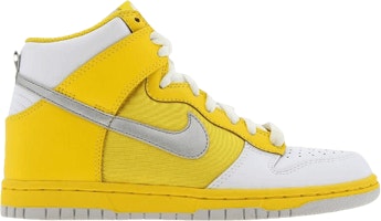 (Women) Nike Dunk High 'Tour Yellow Metallic Silver' 318676-101 (Women) Nike Dunk High 'Tour Yellow Metallic Silver' 318676-101