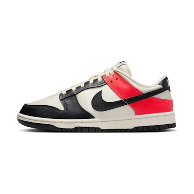 (W) Nike Dunk Low 'Black Toe Bright Crimson'