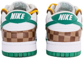 【訂製球鞋】Nike Dunk Low 復古腰果花 腰果花 方格紋 低筒 板鞋 女款 白綠棕 Shop 【訂製球鞋】Nike Dunk Low 復古腰果花 腰果花 方格紋 低筒 板鞋 女款 白綠棕