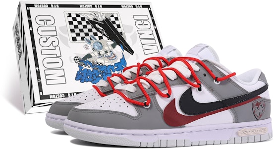 (W) Nike Dunk Low 'Da Vinci Custom Abu Merah Putih' DH9765-102-486451 Buy (W) Nike Dunk Low 'Da Vinci Custom Abu Merah Putih' DH9765-102-486451