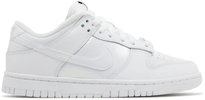(Women) Nike Dunk Low 'Just Do It - White Iridescent' FD8683-100 (Women) Nike Dunk Low 'Just Do It - White Iridescent' FD8683-100