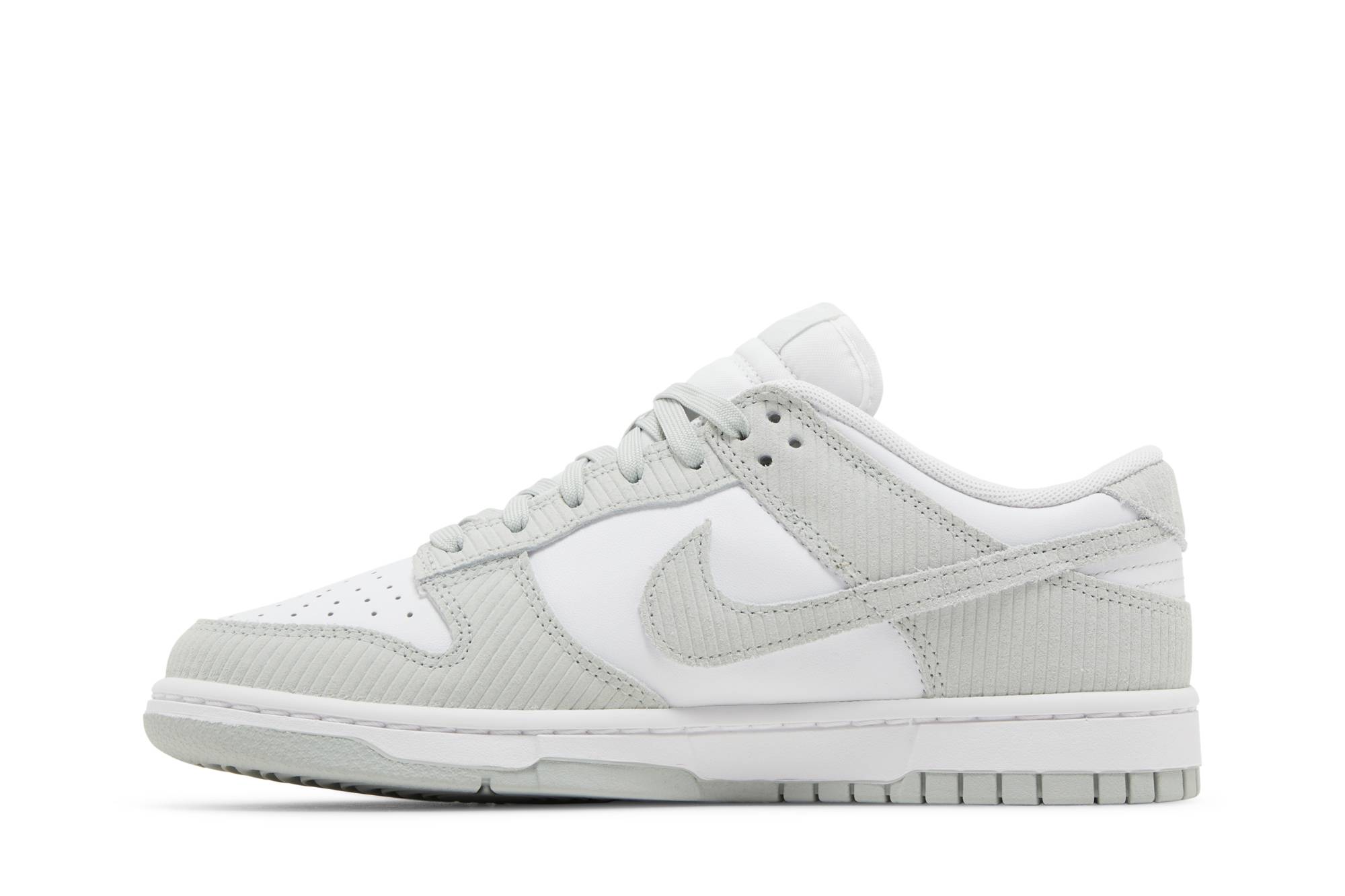 (Women) Nike Dunk Low Light Silver Corduroy FN7658-100 Nicesnk
