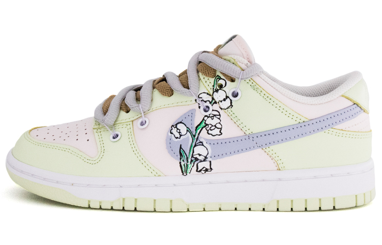 Buy 【定製球鞋】 Nike Dunk 低筒 Lime Ice 遇見風鈴木 風鈴木花 油畫 復古 板鞋 女款 黃粉