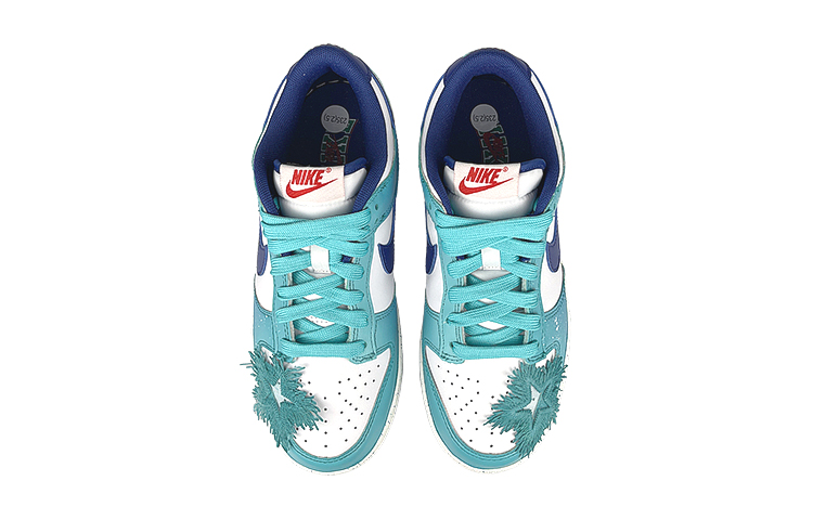 Purchase 【定制球鞋】Nike Dunk Low 禮盒 水星記 潑墨 布貼 防滑耐磨 低幫 板鞋 女款 藍白