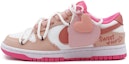 Order 客製化球鞋 Nike Dunk Low 粉色甜心 皮革 高街戶外 黑豹 復古優質 耐磨輕便透氣防滑 低筒 板鞋 女款 粉白