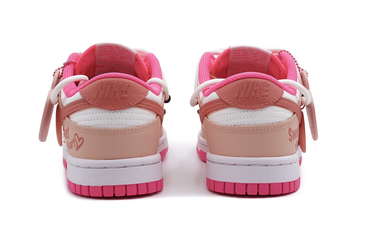 Purchase 客製化球鞋 Nike Dunk Low 粉色甜心 皮革 高街戶外 黑豹 復古優質 耐磨輕便透氣防滑 低筒 板鞋 女款 粉白