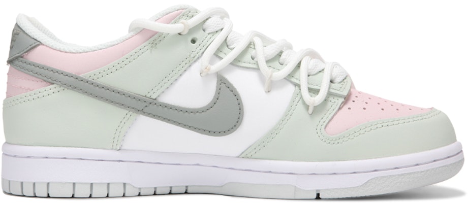 【客製球鞋】Nike Dunk Low 火心 櫻花薄荷糖 解構綁帶 復古 防滑 低筒 板鞋 女款 粉綠色 Order 【客製球鞋】Nike Dunk Low 火心 櫻花薄荷糖 解構綁帶 復古 防滑 低筒 板鞋 女款 粉綠色