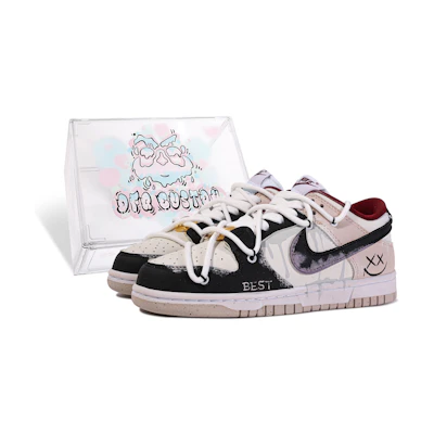 (W) Nike Dunk Low 'Solei Custom - Spell Graffiti Beige'